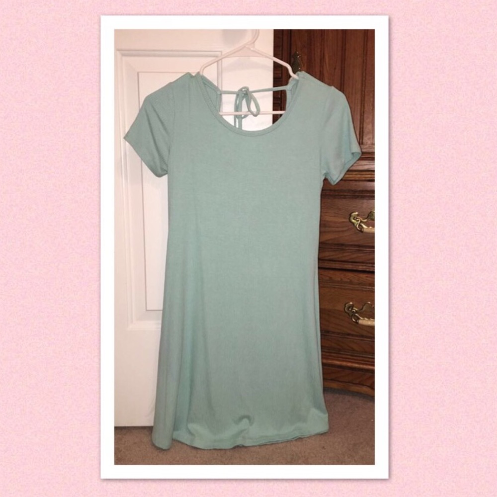 light greenish blue dress by forever 21